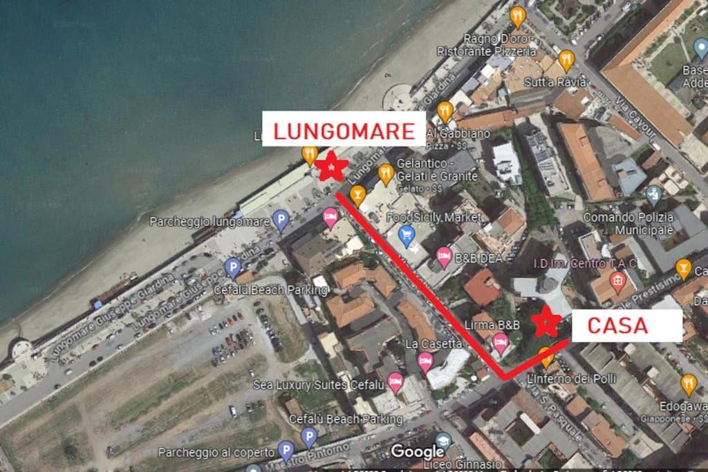 New Sea House Vicino La Spiaggia Del Lungomare Cefalù Exterior foto